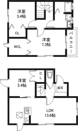 ミツワスクエア　Ｂ棟の物件間取画像